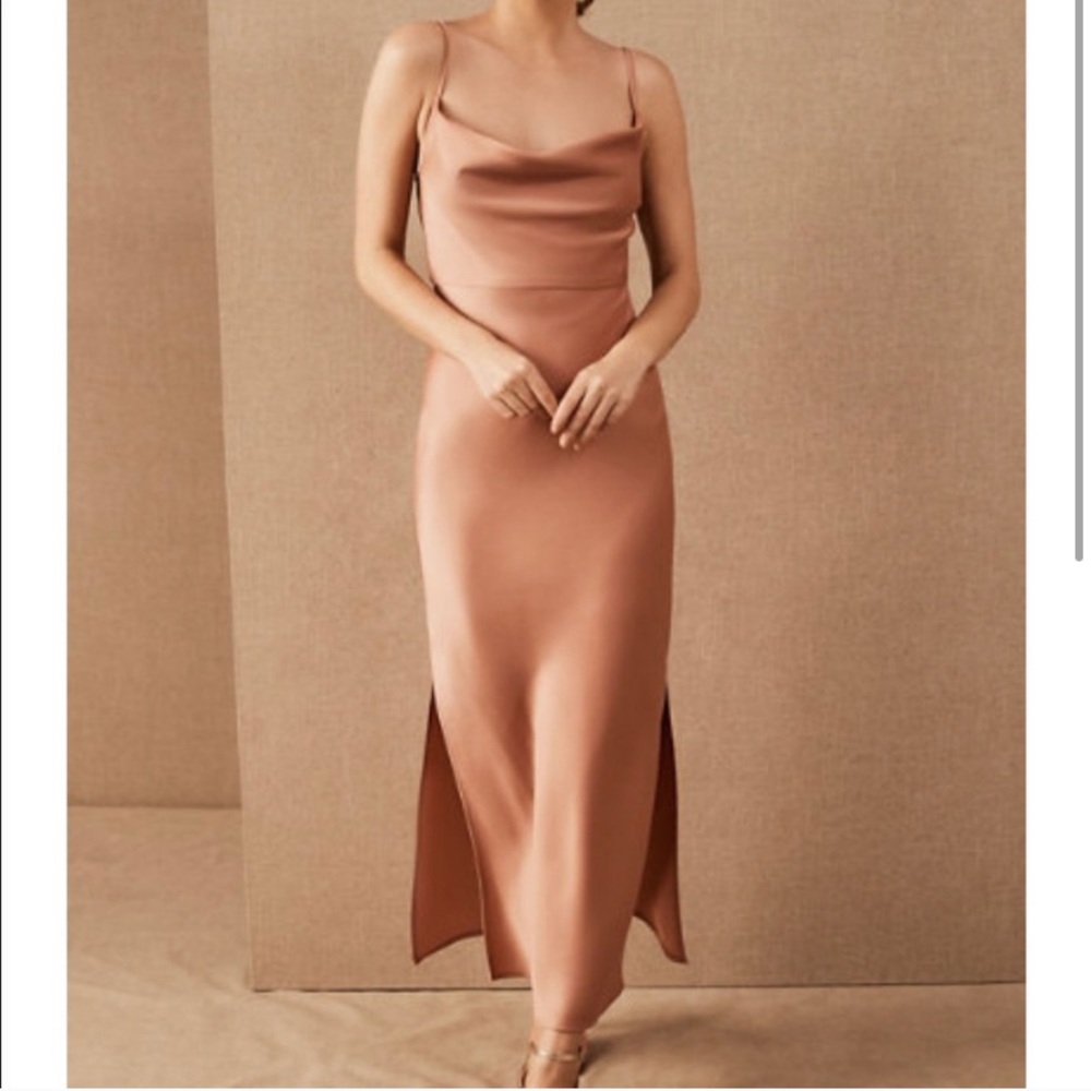 BHLDN satin charmeuse Midi Sedona sunset size 4
